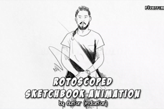 make a rotoscoped animation of your video, sketchbook style
