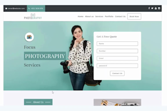 generate photography leads photography landing page photography website