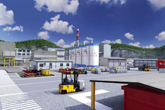 create 3d industrial animation waste treatment technical process visualization