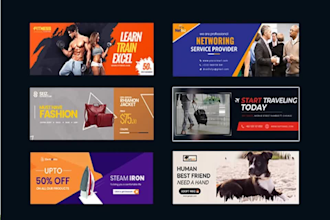design banner ads, web banner, header in 6hrs