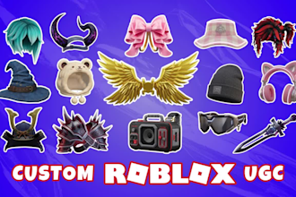 create custom 3d roblox ugc model, accessory, property