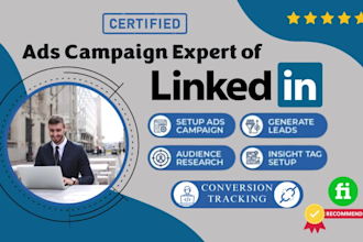 setup high performing linkedin ads campaign, setup linkdin insight tag with GTM