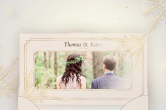create animated envelope wedding invitation