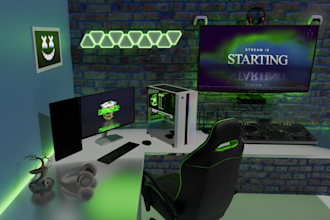 do gaming room starting screen for streamers
