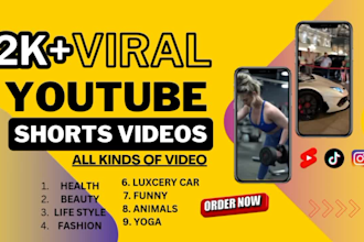 create 2000 plus viral funny youtube short videos and insta reels on any niche