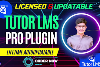 setup tutor lms pro and design a professional lms website
