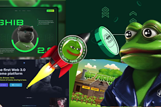 build meme coin website, crypto token and pepe website, coin and crypto website
