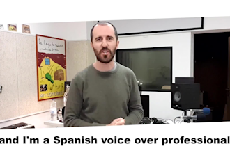 record a professional spanish voice over