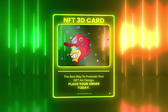 create 3d parallax, crypto nft trading card  animation