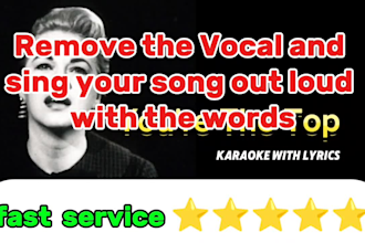 make a karaoke track or lyrics video  from any song