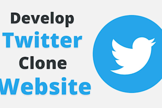 build twitter clone website with all features
