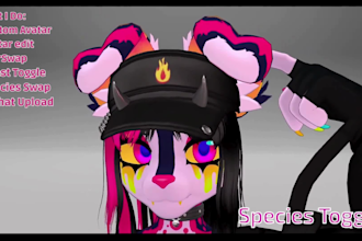 make or edit a custom vrchat avatar, add toggles, expressions and upload to vrc