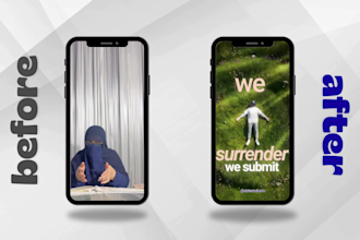 professionally edit your islamic youtube, tiktok and instagram short form videos