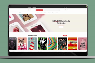 design responsive book author website, author landing page, ebook, book website