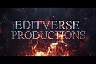 create cinematic fire logo animation or burning flame intro