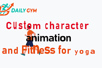 create  fitness and exercises for yoga animations or illustration
