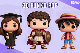 create custom 3d funko pop characters for 3d printing