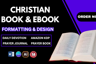 format, design daily devotional, prayer journal, christian ebook, christian book