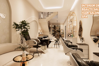 commercial interior 3d design beauty salon, hair salon, spa