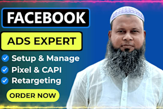 setup and manage facebook ads with pixel capi and retargeting