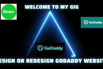 design or redesign godaddy website, create godaddy website