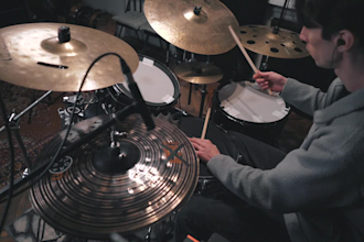 record professional acoustic post rock drums