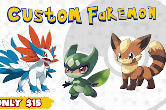 draw custom fakemon or pokemon for you