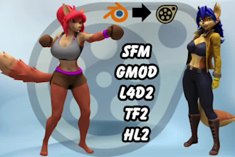 create, rig and port sfm model, left 4 dead 2, gmod playermodel source filmmaker
