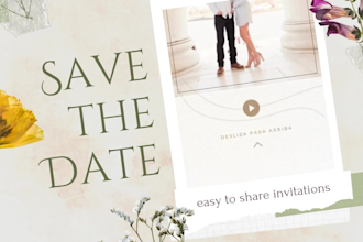 design wedding invitation website with countdown and music