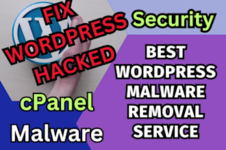 do worpdress malware removal, clean cpanel, wordpress security 2hours