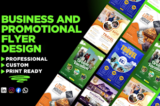 design professional business flyers for social media and print