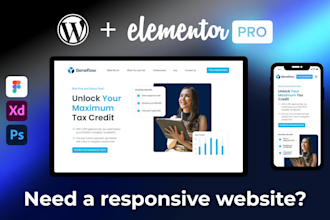 build responsive wordpress landing page with elementor pro