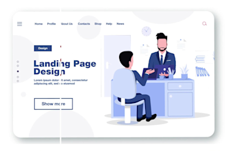 design flat vector art illustrations for websites and apps