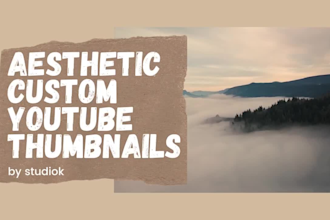 design custom aesthetic youtube thumbnails and banners