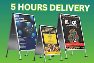 design a frame sign sandwich board or parking signage
