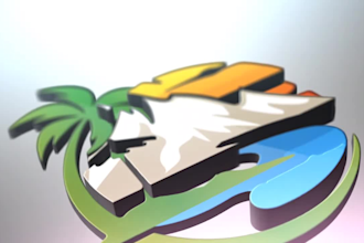 do 3d animated logo intro in 24 hours
