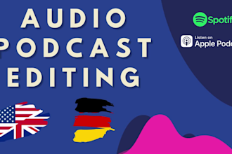 edit your podcast audio in english or german