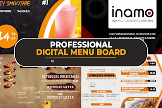 create custom animated menu designs for social media