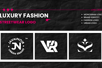 design exclusive luxury fashion streetwear clothing brand monogram logo