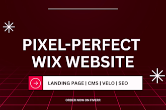 create, design wix website as a wix developer, wix expert, seo