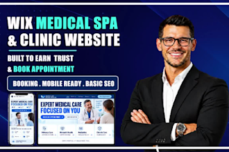 design a wix medical spa and clinic website with bookings