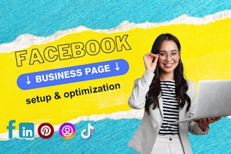 create all social media pages or business page and facebook page set up