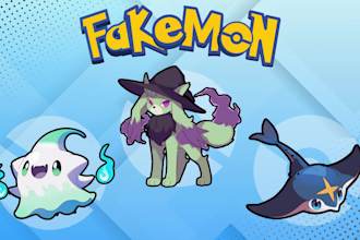 draw you own fakemon in the official pokemon art style