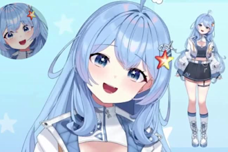 draw and rig 2d vtuber model, live2d model, vtuber commission, live2d rigging
