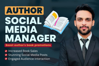 be author social media manager for authors book promotions