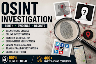 be your private investigator for osint, background checks online investigation