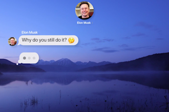 create a chat bubble overlay animation