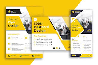 design flyer eddm postcard digital business rack card