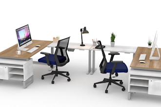 create furniture renders with white background