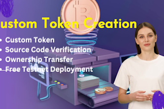 create custom erc20 , bep20 cryptocurrency tokens